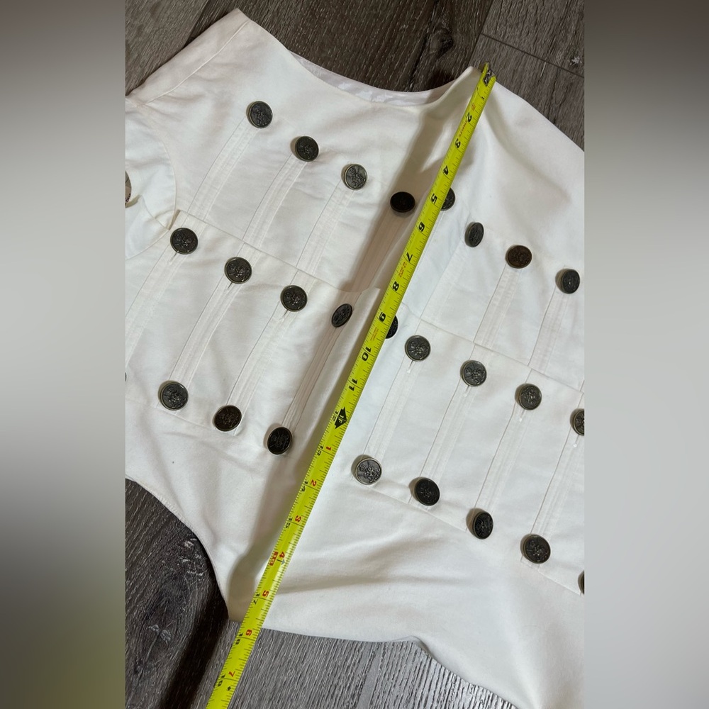 💯cotton Elegant White Buttoned Women's Vest - Picture 7 of 10
